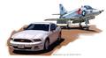 A-4 Skyhawk and Ford Mustang